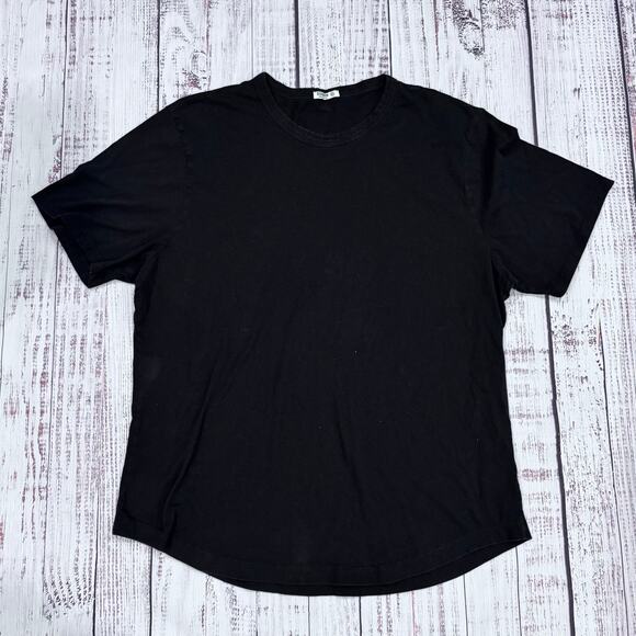 Buck Mason Curved Hem Crewneck Tee Black Men’s XXL Made in USA - Picture 1 of 5